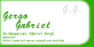 gergo gabriel business card